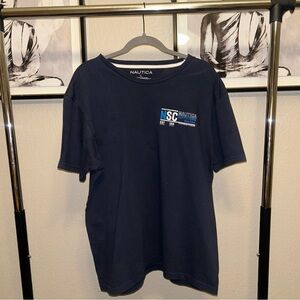 Nautical Men’s T-shirt Size Large. Back Graphic Short Sleeve